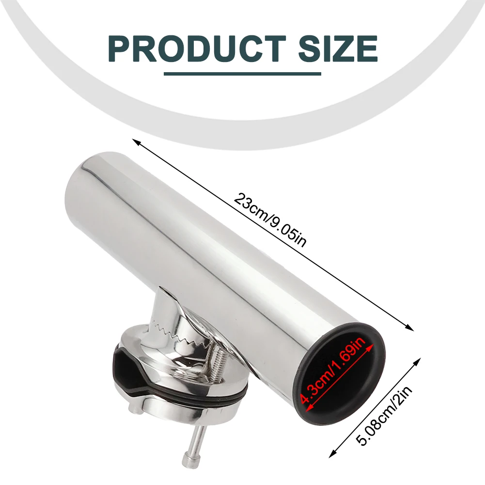 

Hold Your Fishing Pole Securely with This Heavy Duty Marine Grade Stainless Steel Rod Holder for Rails 22/32/51mm