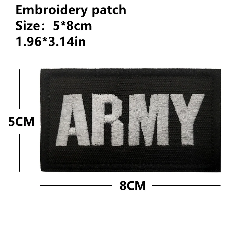 USA ARMY USMC NAVY Logo Clothing Stickers Armband Tactical Patches For Uniforms Caps Bags Embroidery Stickers US Military