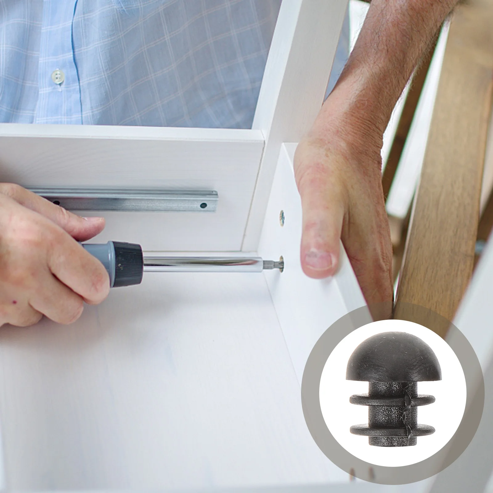 100Pcs 13mm Round Furniture Hole Plugs Decorative Wood Plugs for Cabinets Cupboards Easy to Use Long Lasting Durable