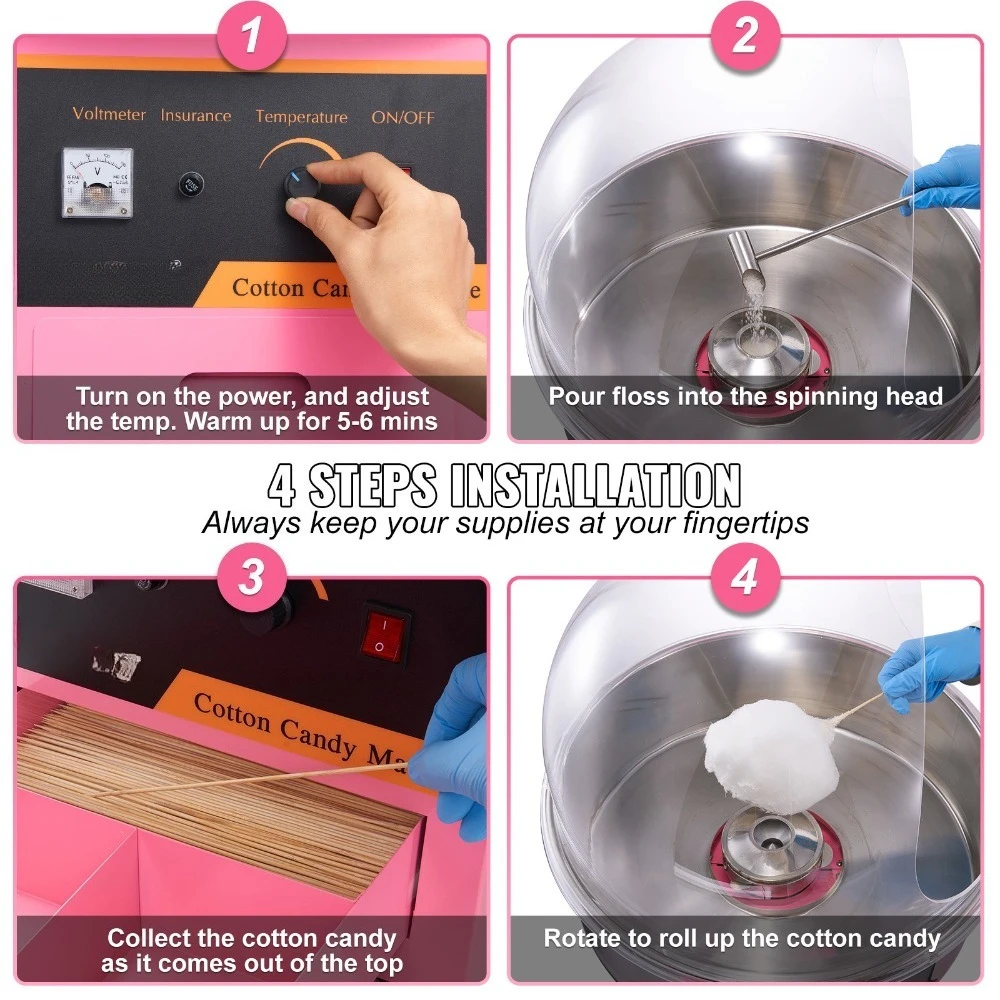 Special commercial cotton candy machine, pink cotton candy machine, sugar machine, cotton candy machine