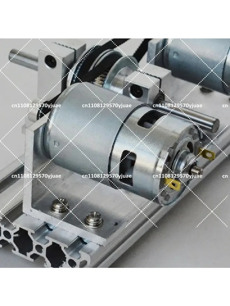 12V 24V Dual Spindle DC Motor Set 775 795 895 Timing Belt Pulley 60 80 Teeth Transmission Kit