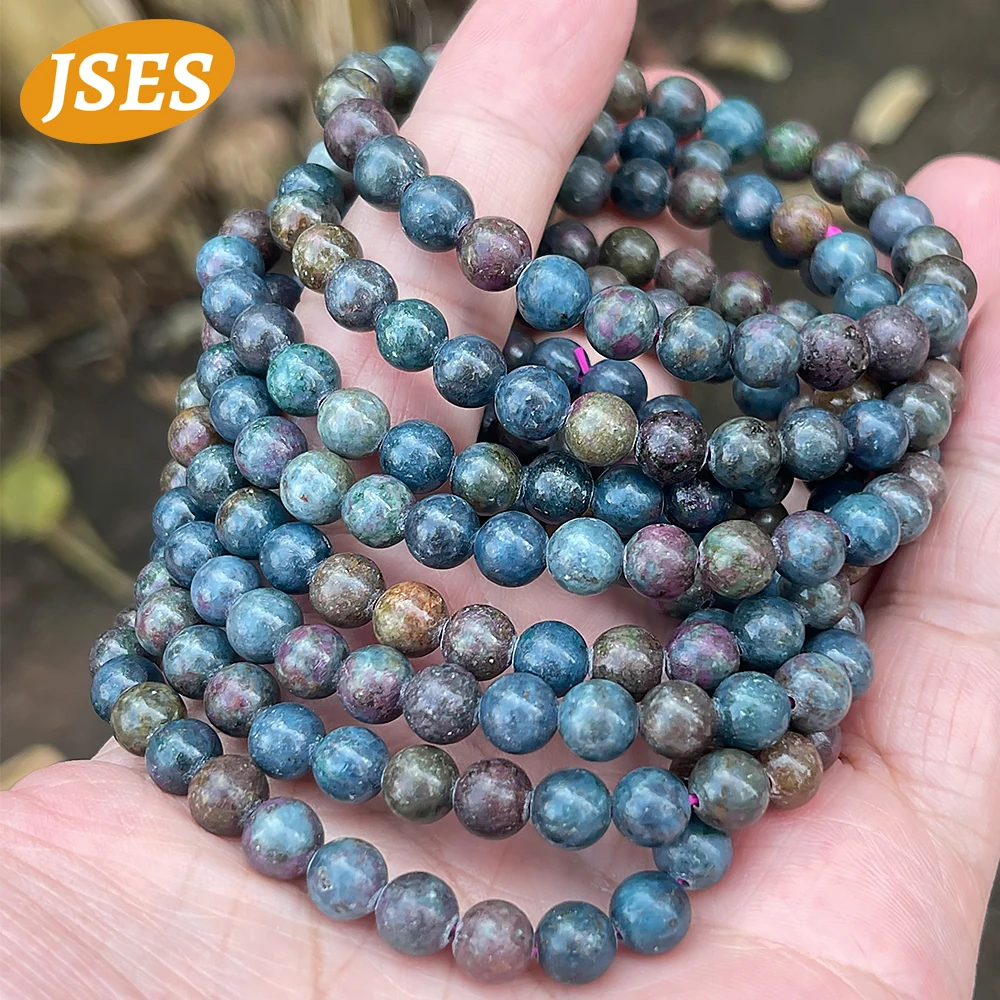 

Natural Stone Mixed Ruby Sapphire Without Heated Treatment Loose Spacer Beads for Jewelry Making DIY Bracelet Handmade Necklace