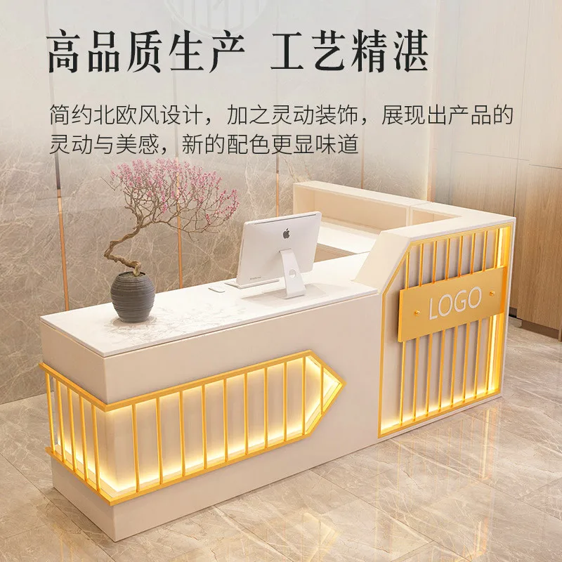 

Beauty Shop Front Desk Beauty Salon Bar Clothing Store Cashier Milk Tea Shop Small Shop Counter Light Luxury Reception Desk