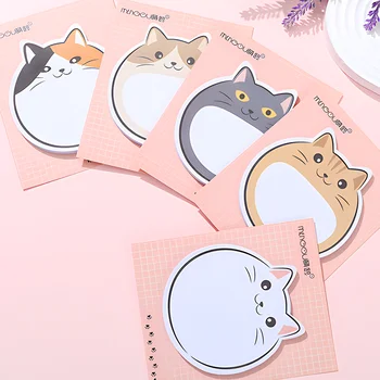 Estetico gatto note adesive carino kawaii memo pad divertente post notepad ufficiale cancelleria lista di controllo pianificatore agenda libro linguetta indice 3D