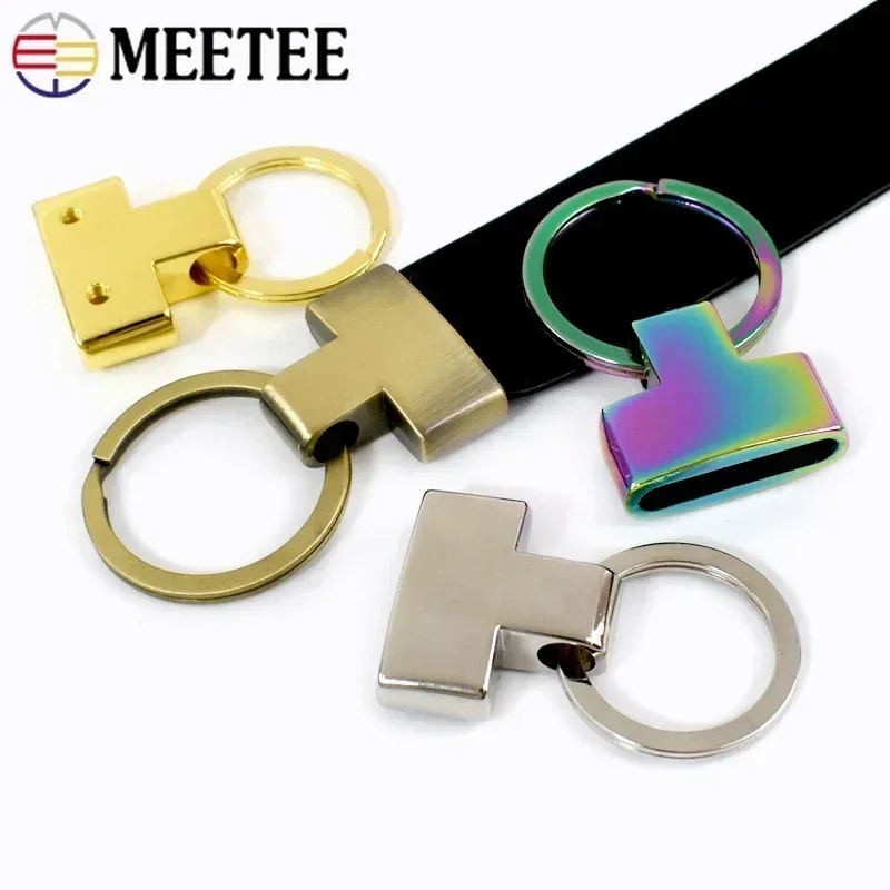 5/10/20Pcs Meetee 20/24mm Metal O Ring Buckle Key Hooks for Bags Strap Stopper Belt Buckles Keychain Screw Clasp Accessories