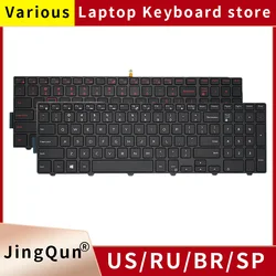 BR/SP/US Clavier D'ordinateur Portable Russe Pour Dell Inspiron 15-3567 5577 5555 5557 5559 3543 5547 5549 5548 P39F P51F Avec Rétro-Éclairé