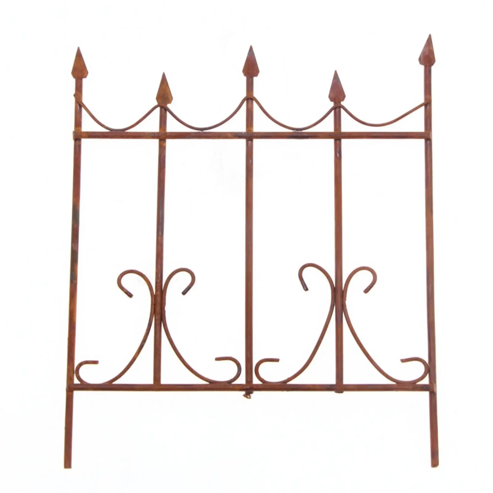 Metal Garden Ornament Miniature Iron Swing Rustic Weathered Finish for Fairy Garden Tabletop Display