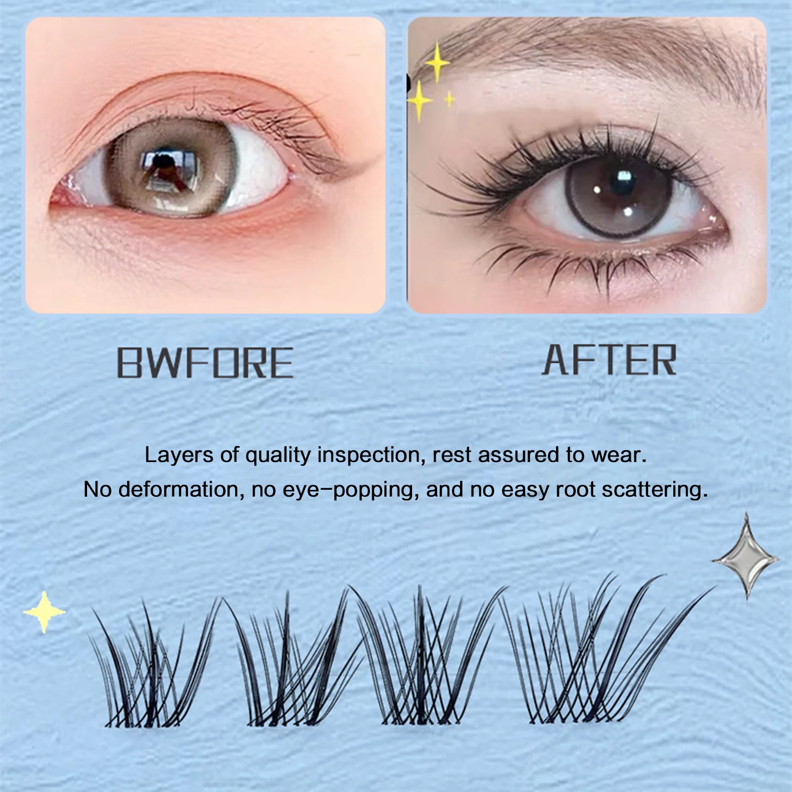 DIY Lash Extensions Natuurlijke Zachte Valse Wimpers Koreaanse Stijl Individuele Cluster Wimpers Vossen Pluizige Wimper Make-up Accessoires