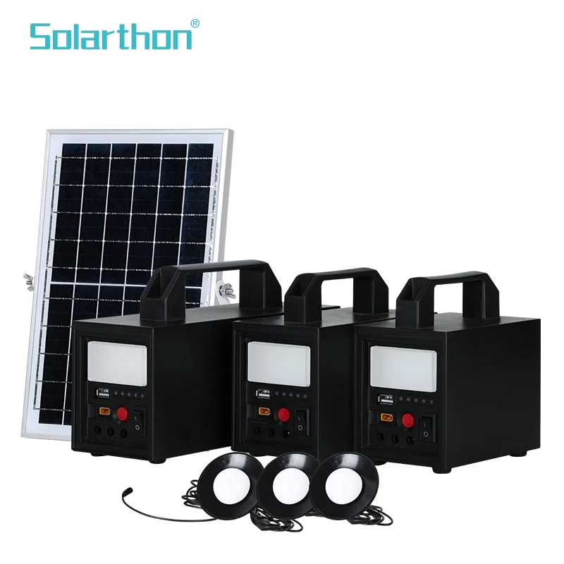 Portable Solar Power Station Bank Generator  For Outdoor Camping Hiking Travel Emergency Solar Led Lighting