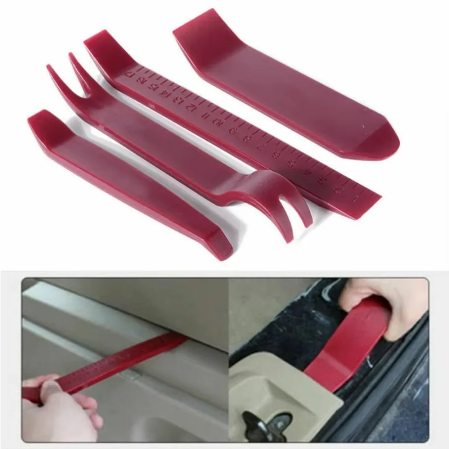 

Car Door Plastic Trim Panel Clip Dash Radio Removal Pry Tools Kit Car Parts 4x