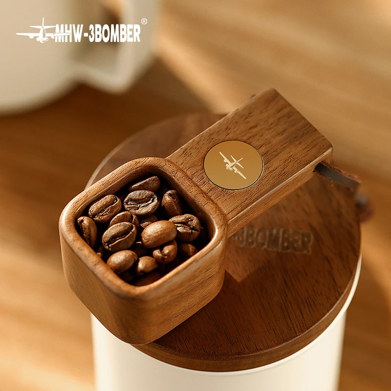 MHW-3BOMBER Coffee Spoons Coffee Measuring Scoop for Ground 10g Beans Tea Sugar Delicate Wooden Handle Home Barista Accessories