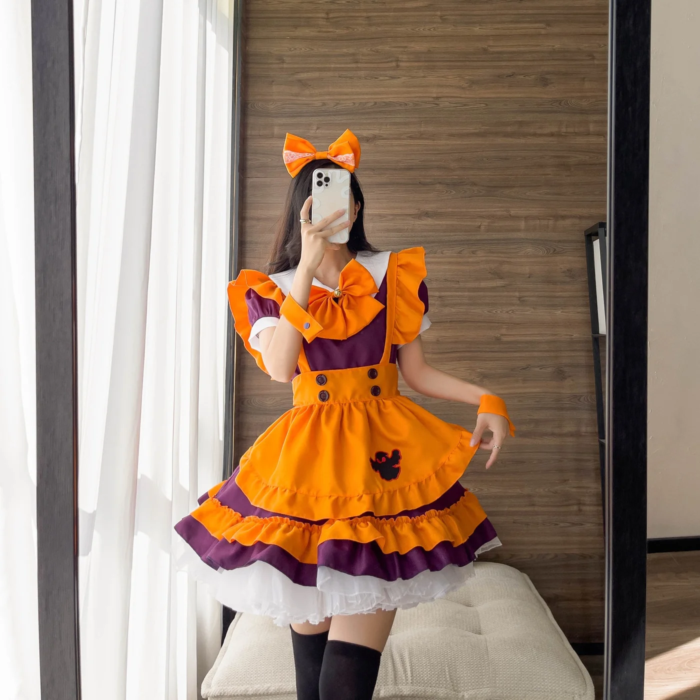 Halloween Lolita Rok Meid orm Restaurant Werkkleding Anime Cosplay Kostuum Fem Waitr Outfit Traditionele Chinese Ethn...