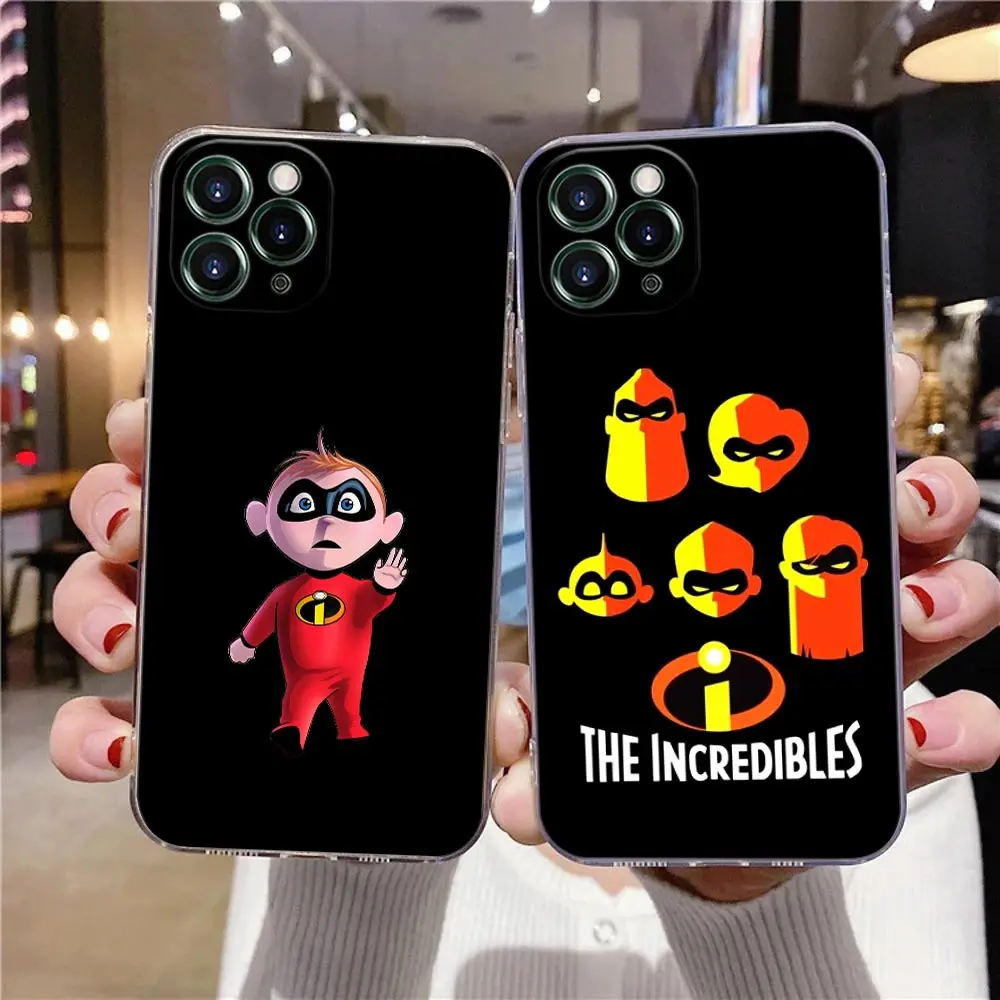 Cartoon The Incredibles Clear Case For iPhone 16 15 14 13 12 11 Pro Max Mini Xs X 7 8 Plus Cover For iphone 16 Pro Case Silicone