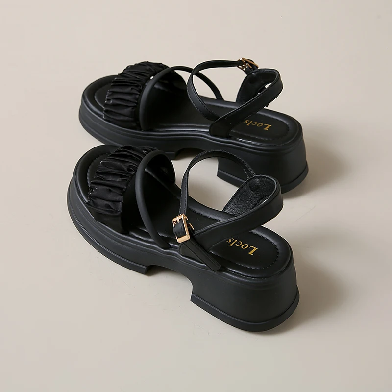 

Women's Summer Platform Sandals with 5.5CM Heel Breathable Comfortable Walking Shoes Lightweight Non-Slip Casual Fashion Shoes
