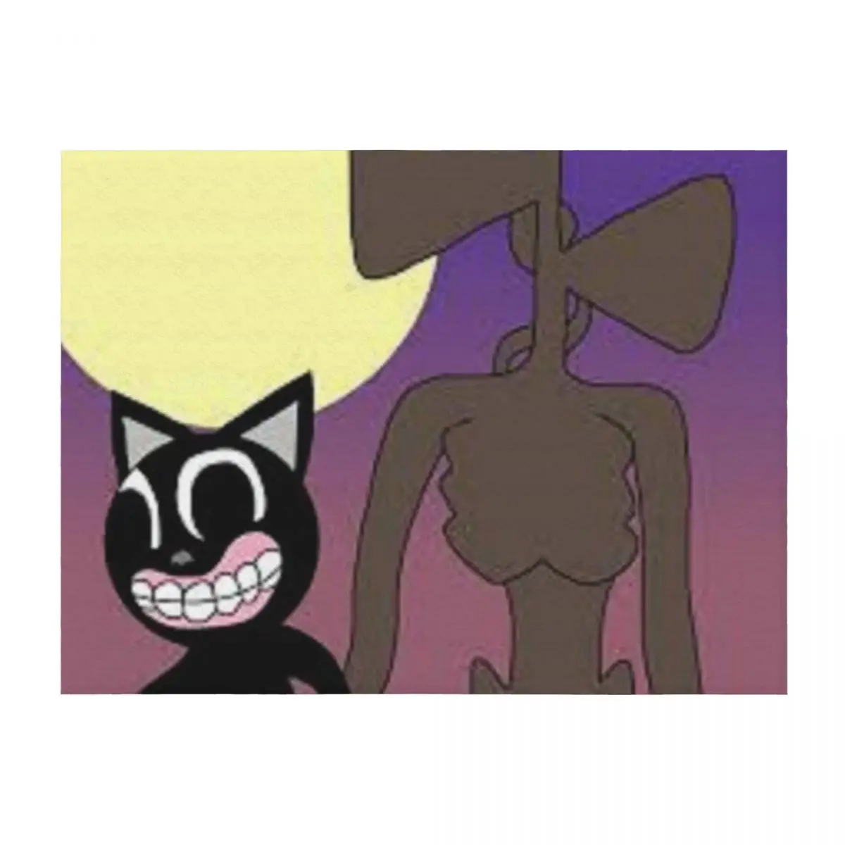 

cartoon cat and siren head Throw Blanket Hair Decoratives Vintage Luxury Brand Blankets