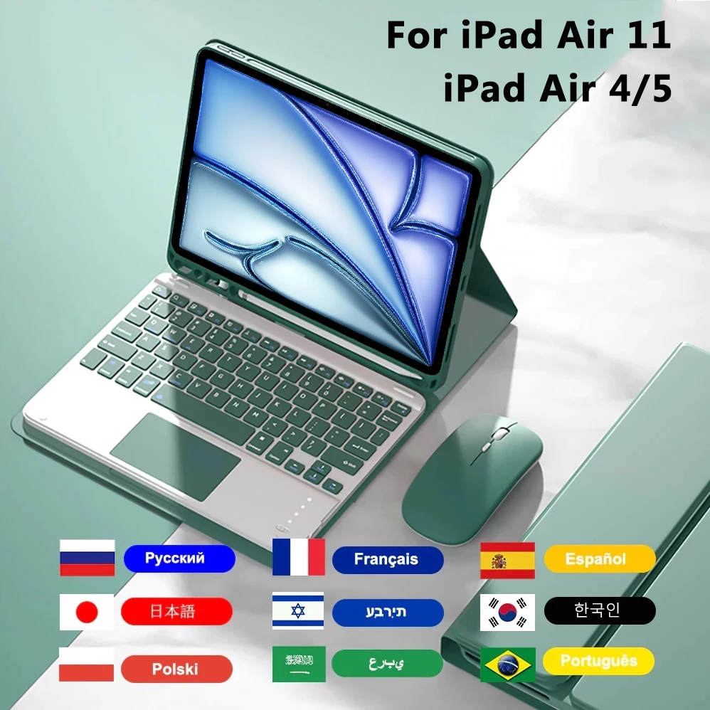 

Keyboard Case For iPad Air 11 M2 2024/M3 2025,Keyboard Cover For iPad Air 4 5 10.9 Air 6th Generation 11 Inch A2902 A2903 A2904
