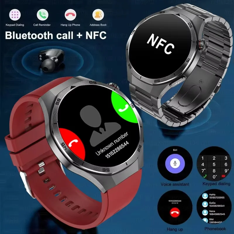 2026 New ECG+PPG Blood Pressure Laser Therapy Diagnosis Smart Watch Men Women NFC Clock Uric Acid Lipid Heart Rate HD Call Watch