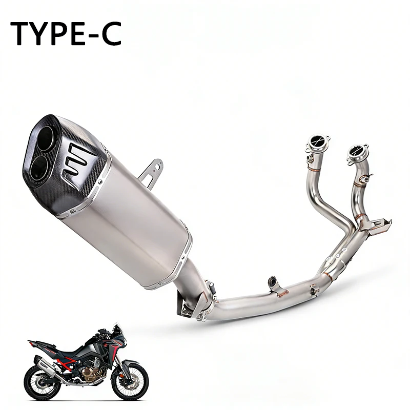 Original Motorcycle Exhaust Slip - OnSlipStainless Front Mid Link Pipe Interface Off Road Moto For CRF1100L CRF1100 Africa Twin