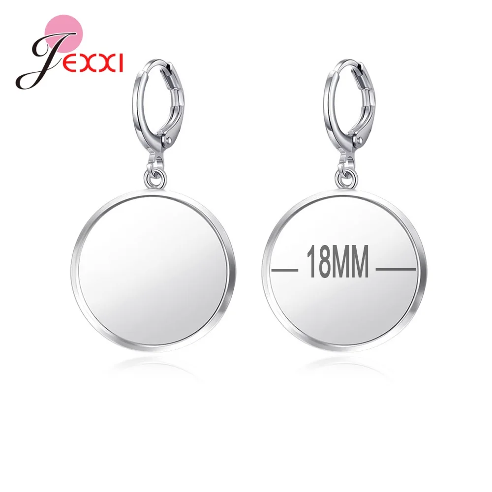 10pairs/Lot 10/12/14/18/20/25mm Cabochon Earring Setting Blank Earring Base Cameo Bezels Tray For Jewelry Making Supplies
