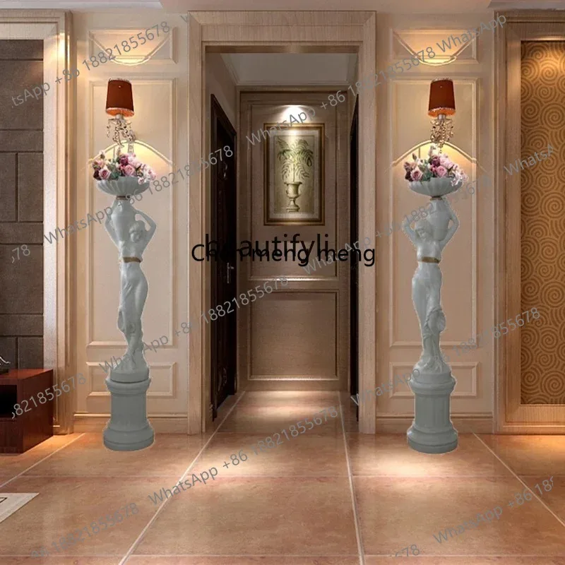 new CXH Living Room Floor Stand Decoration, Staircase, Entrance, Simple Modern Flower Arrangement Vase ss 26
