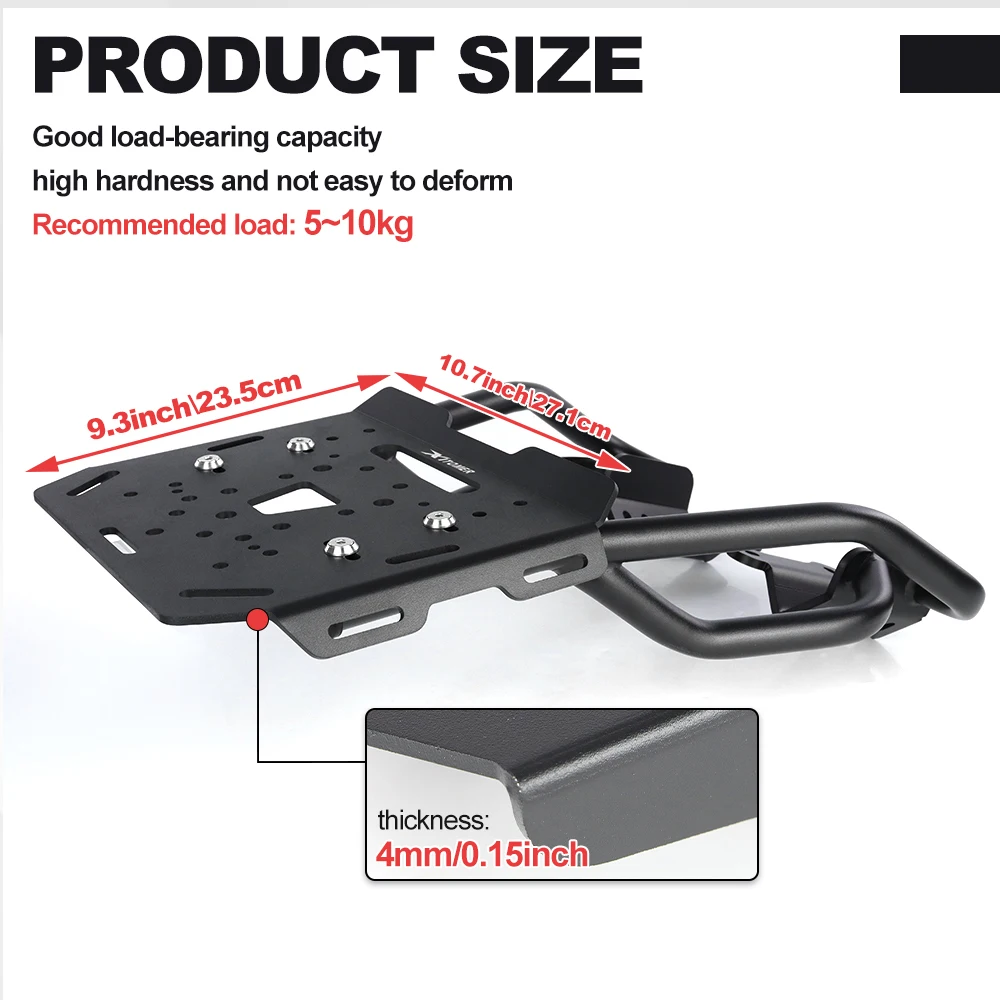Motorcycle Rear Luggage Rack Carrier Shelf Cargo Holder Support Bracket YZF-R3 MT-03 2015-2026 YZF-R25 2014-2024 MT25 For Yamaha