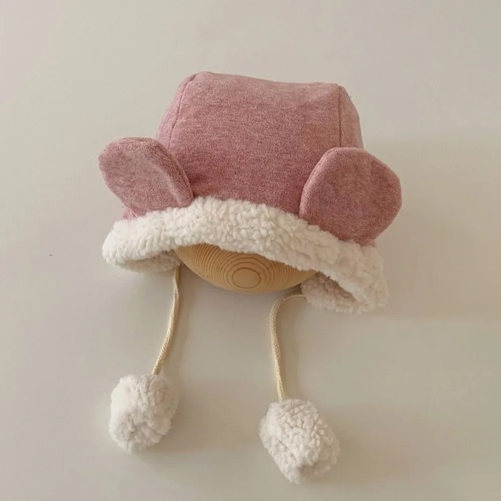 

Soft Cute Bear Ear Hat Fleece Thick Baby Beanie Cap Warm Winter Ear Protection Hat Kids