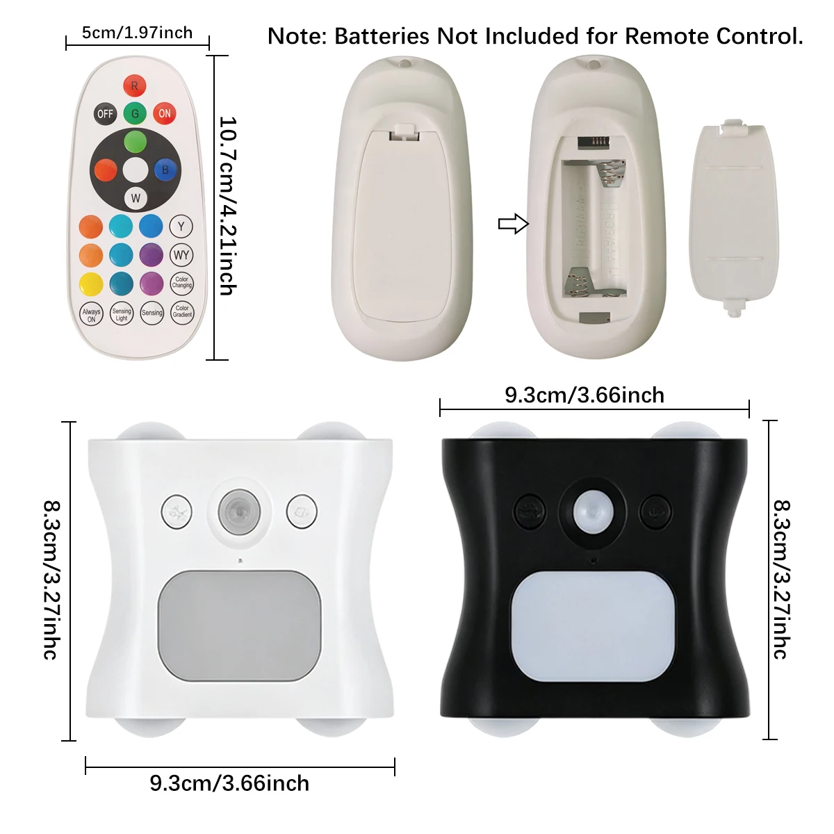 1/2/4Pcs 4-Head RGB Spotlight Magnetic No Drill Remote Control Colorful Ambient Wall Light for Hallway Stair TV Background