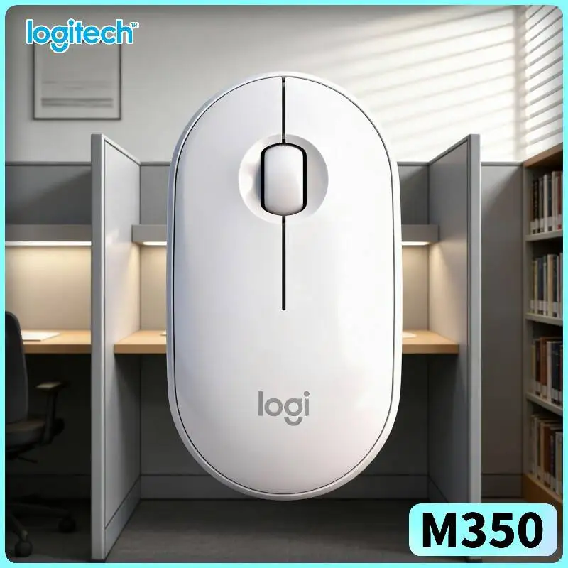 Logitech M350 Pebble Optical Mouse - Minimalist Build, Silent Clicks, 18-Month Battery, 1000 DPI, Eco-Friendly Buy