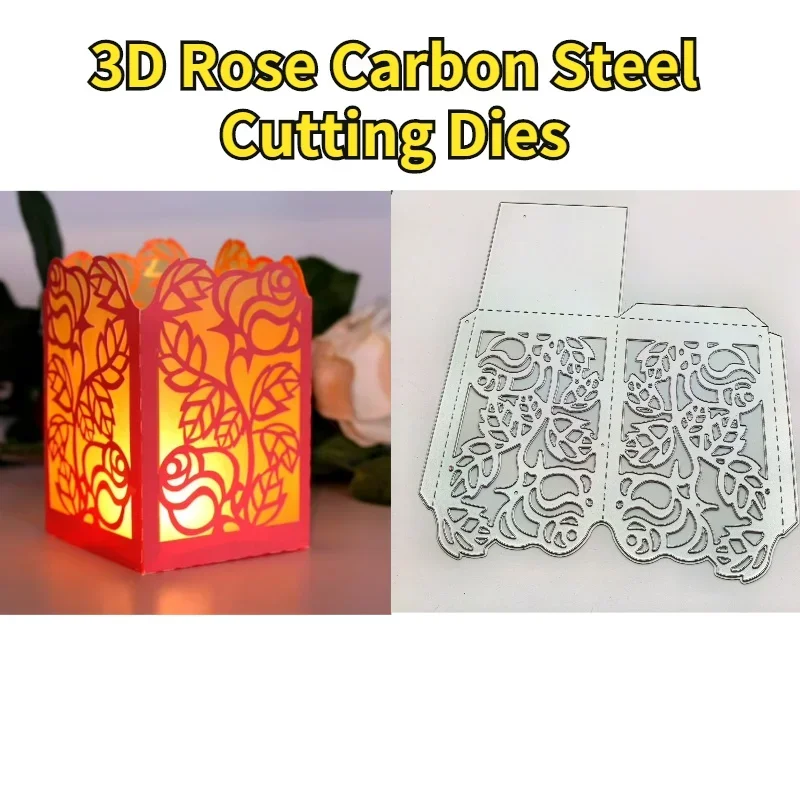 3D Rose Carbon Stahl Präge Stanzformen für DIY Scrapbooking Karte Album Handwerk Gestanzte Präzision Handwerk Werkzeug