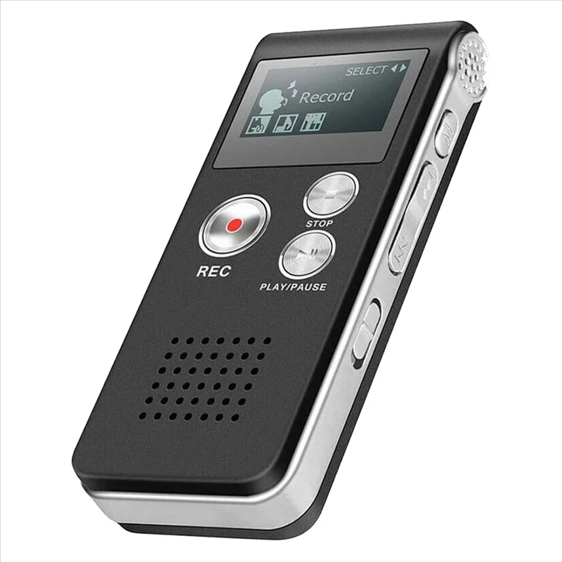 Hot sale Paranormal Ghost Hunting Equipment Digital EVP Voice Activated Recorder USB US 8GB (Black)