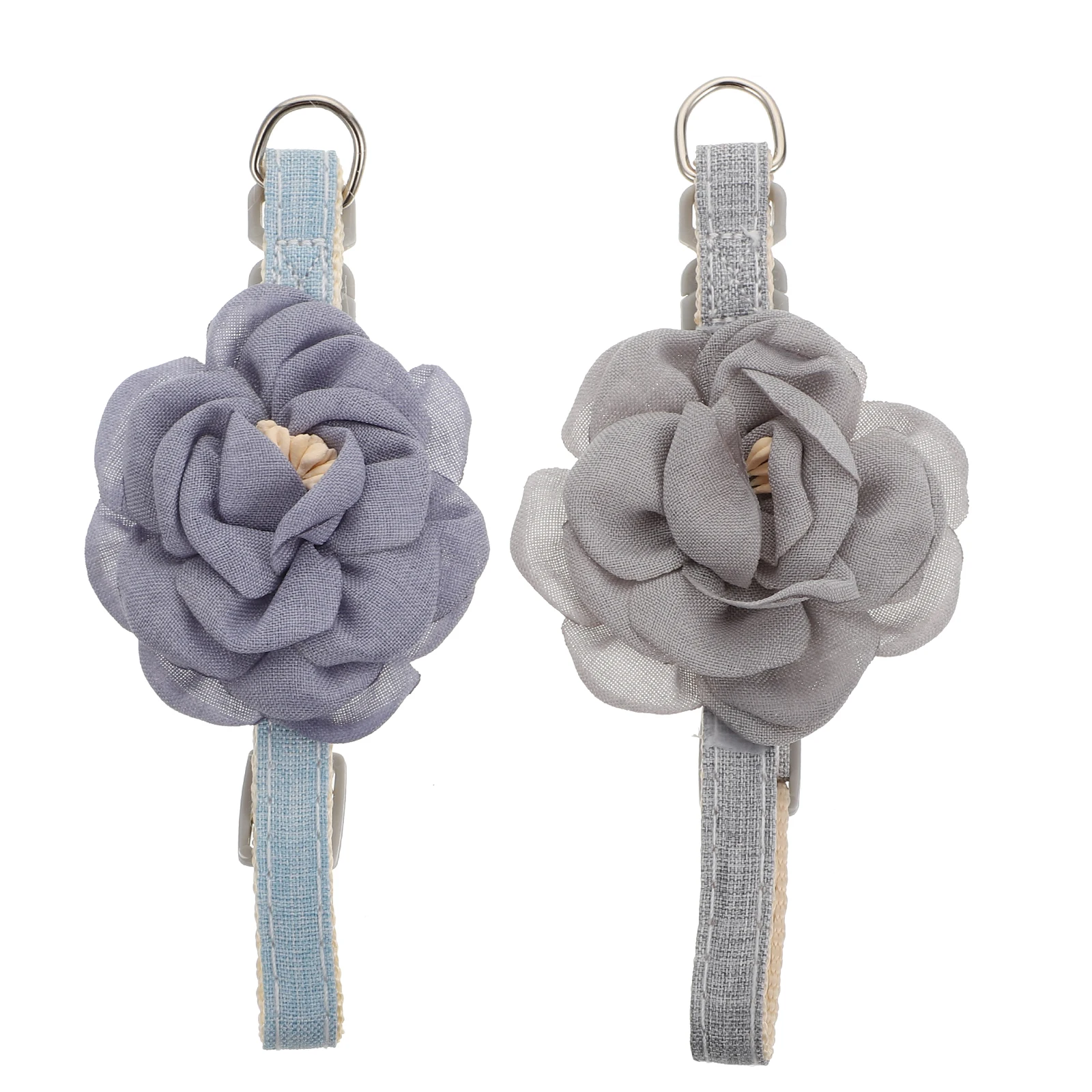 

2Pcs Pet Collar Cat Flower Collars Adjustable Cotton Neck Decor for Cats Dogs Small Pets Comfortable Breathable