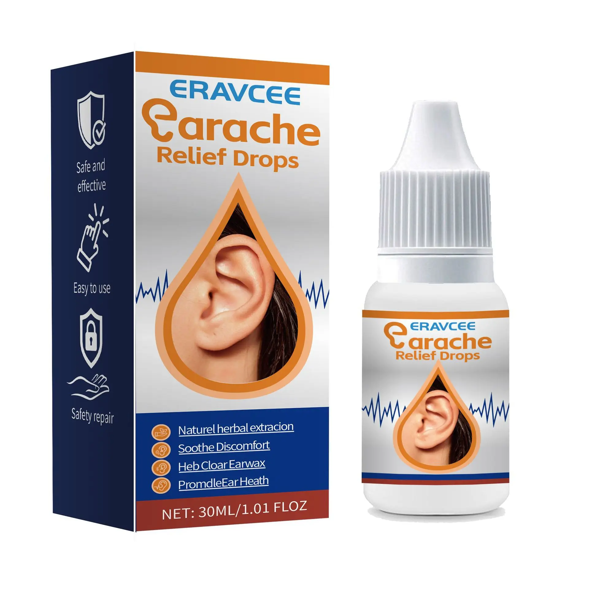 

Herbal Ear Drops A003 Ear Care Solution for Tinnitus Itching Ear Discomfort Soothing Cleaning Ear Health Support