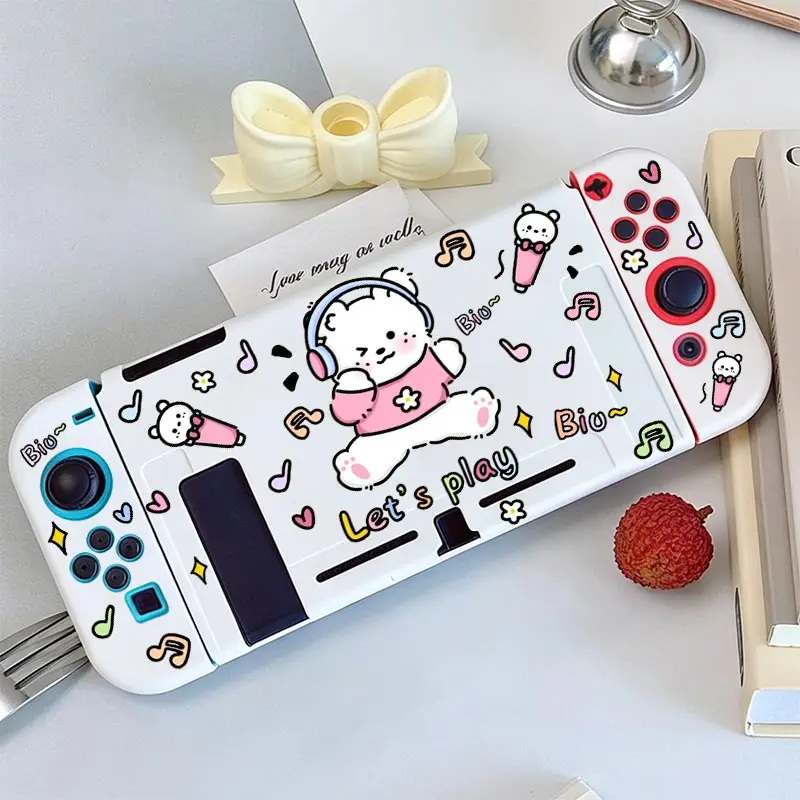Anti-Falling Soft Shell Cover for Nintendo Switch NS Game Console TPU Split Protective Case Anti-Scratch Shell Protector