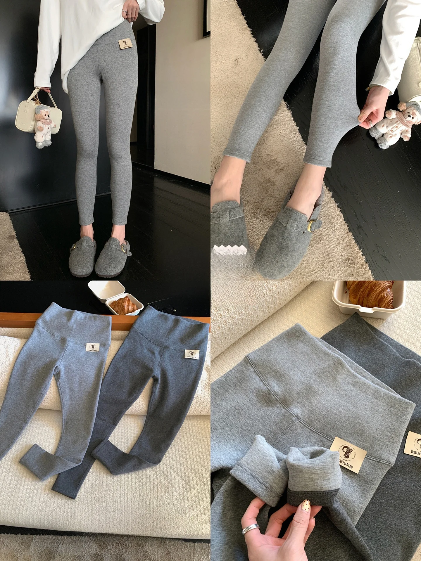 

Теплые зимние повседневные леггинсы с высокой талией, на флисовой подкладке, самонагревающиеся, цвета FF BLUE и Pet Two Colors Available, утолщенные