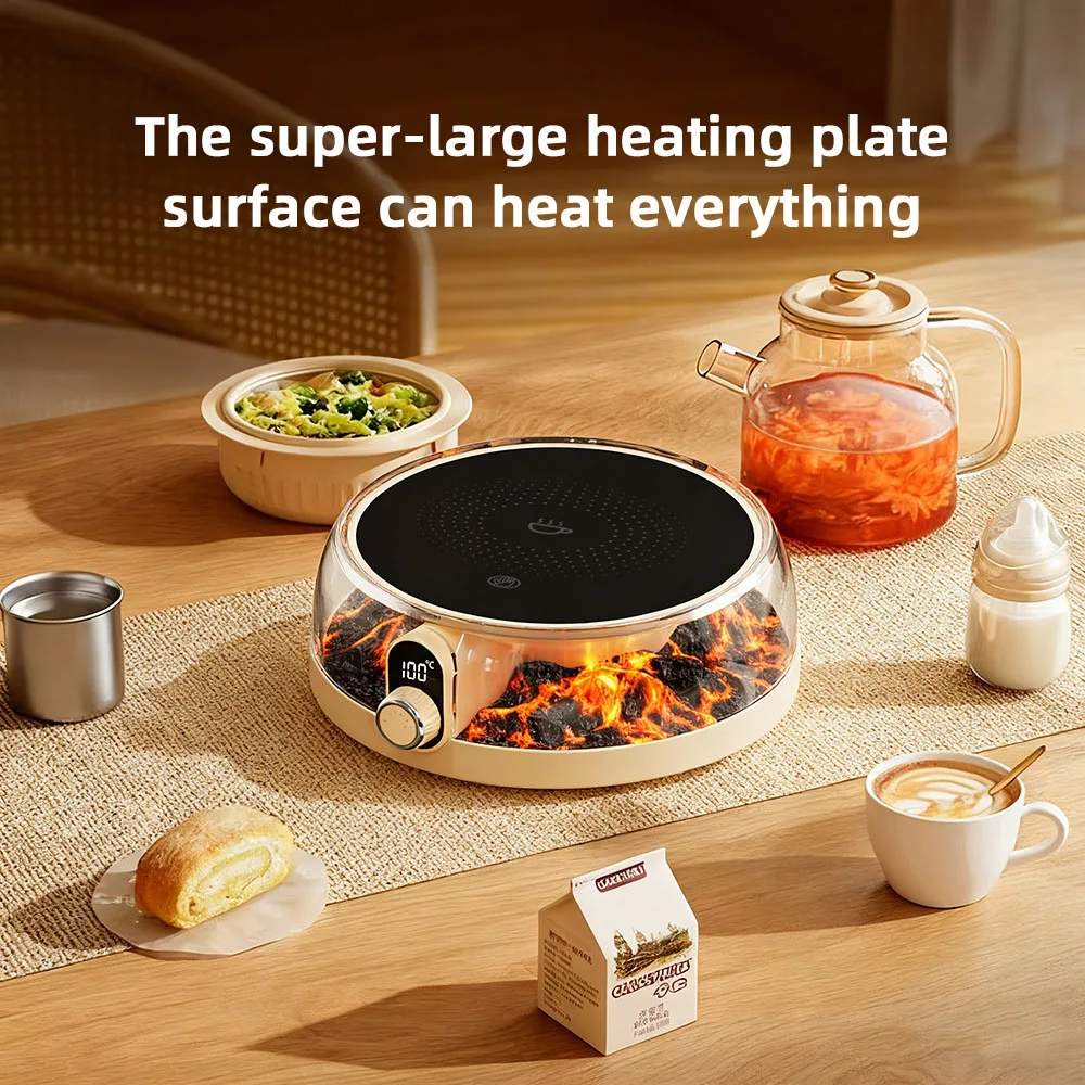 جهاز تسخين كوب القهوة الكهربائي بقدرة 300 وات مع ماكينة صنع الشاي الساخن الذكية ذات الضوء المحيط 100 ° C لوحة التدفئة كأس كوستر لوح تسخين ل 220 فولت