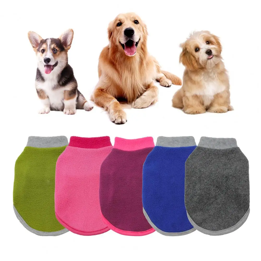 Dog Pullover Color Matching Pet Vest Zipper Closure Dog Vest Soft Fleece Pet Dog Winter Vest Outfit for Outdoor Pet Clothes