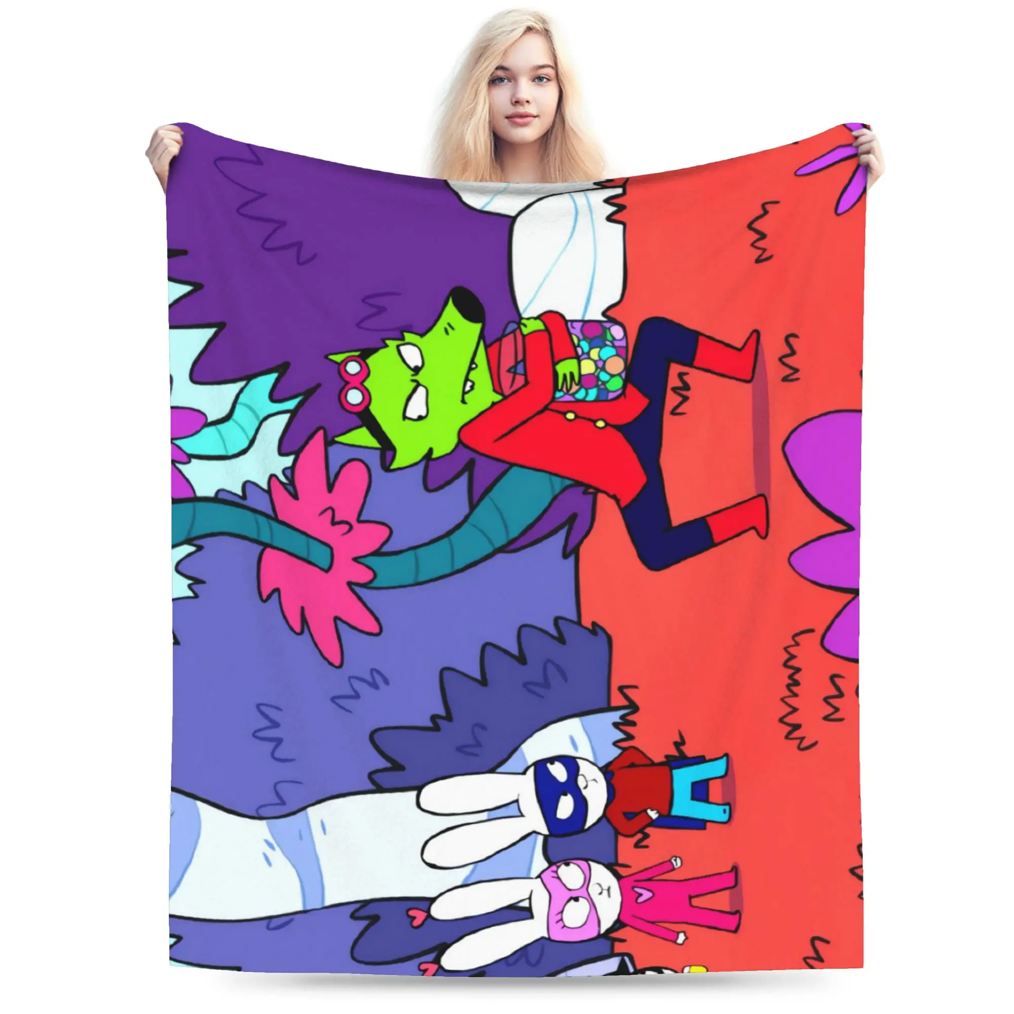 Simons Super Rabbit Flannel Blanket Spring  Soft Bedding Throws for Child Home Decor Comfortable Bedspread Sofa Bed Cover