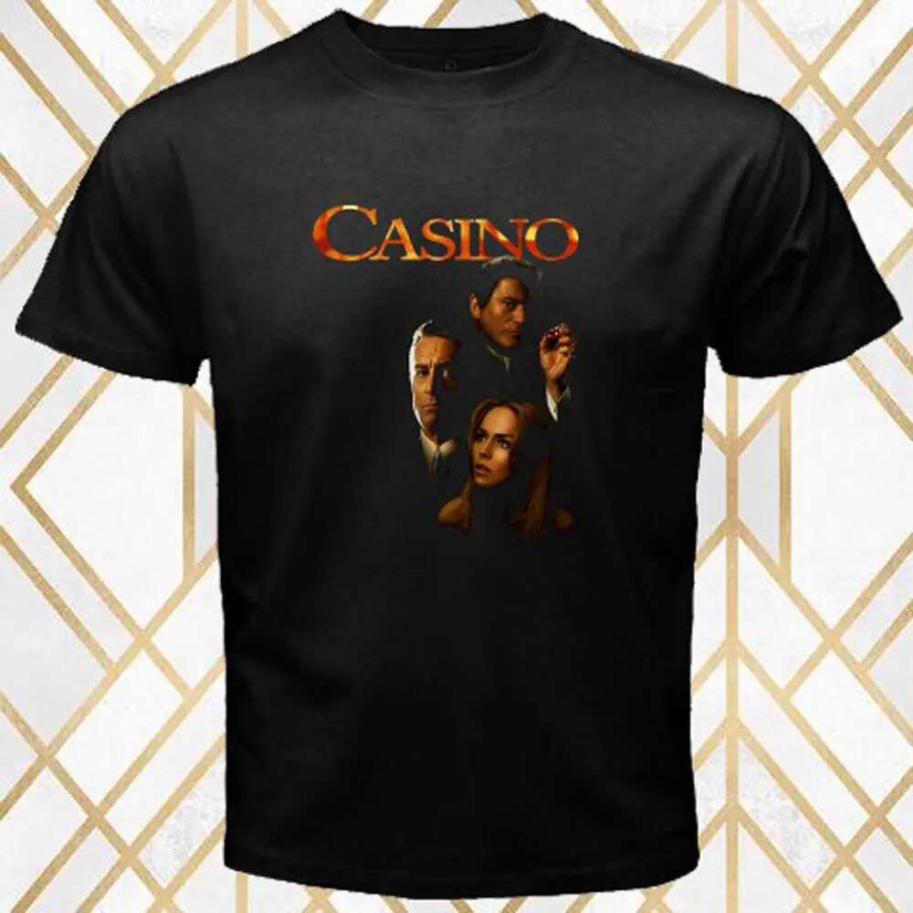 Casino Movie Poster Men's Black T Shirt Size S 3XL