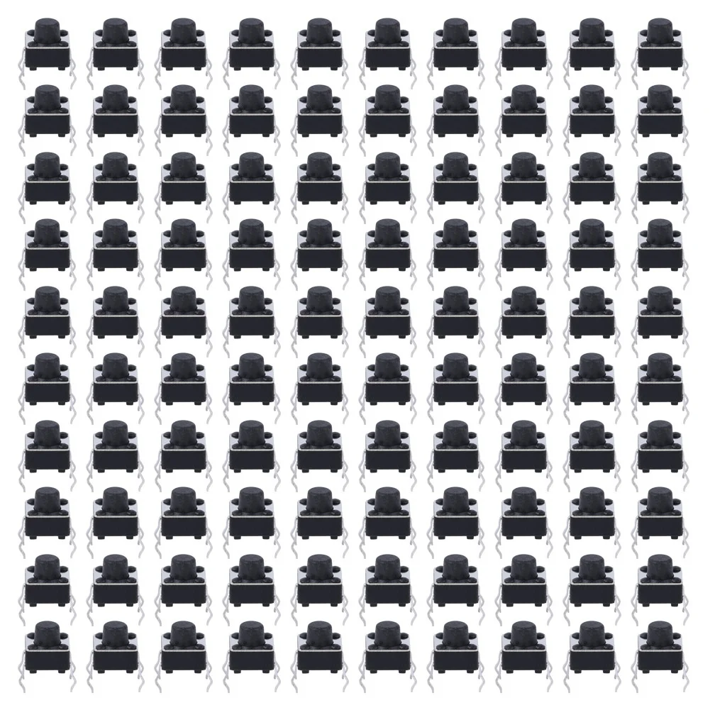 100pcs Momentary Tactile Push Button Switch Mini Micro Tact Switch Accessory 6 x 6 x 6mm