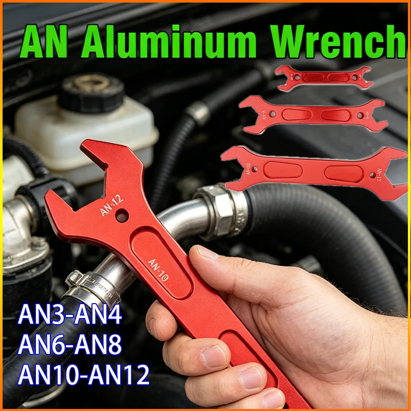 ZK Aluminum AN Hose Wrench Tool Kit Double Open End Spanner AN3 AN4 AN6 AN8 AN10 AN12 for Racing Car Fuel Line Fitting Repair