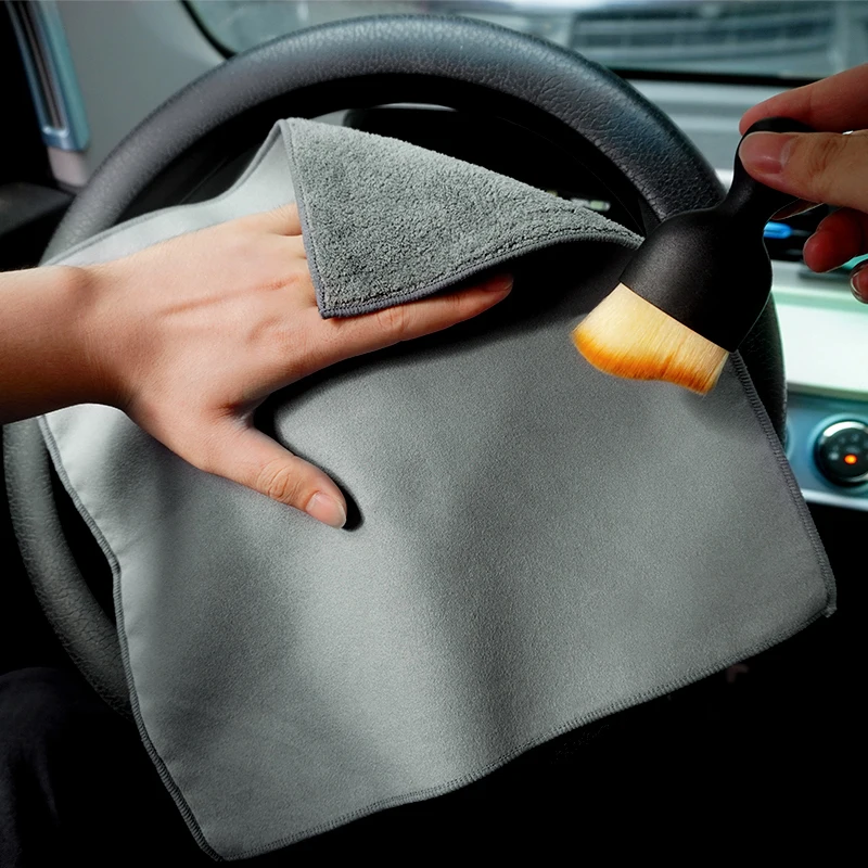 Microfiber Cleaning Towel Soft Detailing Brush Thicken Soft Drying Cloth Car Body Washing Towels Double Layer Clean Rags