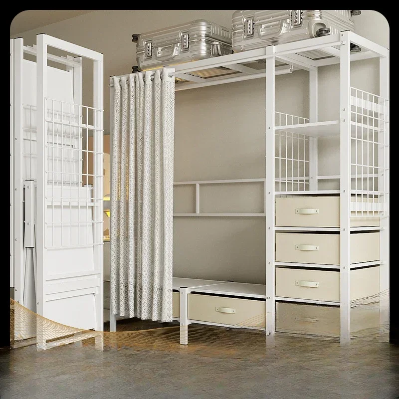 

Wardrobe free installation, simple wardrobe, durable clothes storage cabinet, hanging wardrobe, home bedroom, small apartment