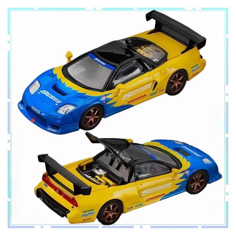 

1/64 S46-01 SPOON NSX R GT Ложка Модель гоночного автомобиля из сплава Коллекция автомобилей Изысканные коллекционные предметы Фестивальные подарки