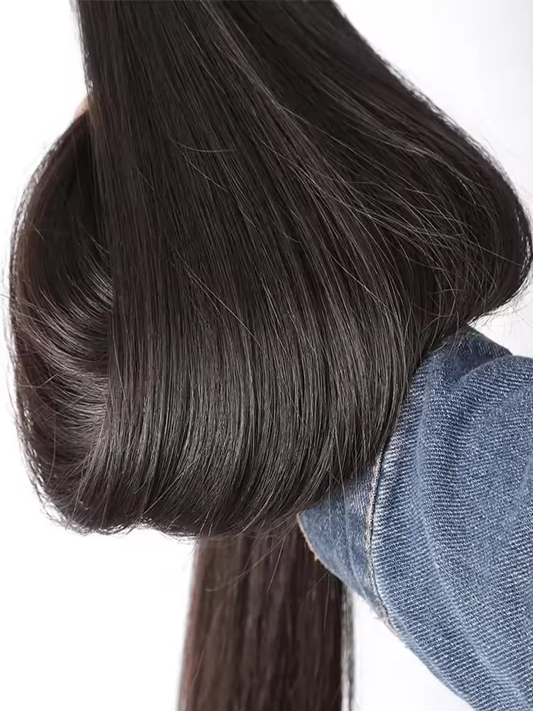 Pacotes de Cabelo Humano Liso 16A, 30 a 40 Polegadas, 100% Cabelo Humano Cru, 4 a 5 Pacotes de Extensões de Cabelo Brasileiro para Mulheres Negras
