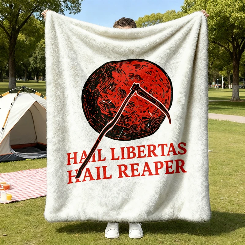 Red Rising Merch, Hail Libertas Hail Reaper, Book Lover Flannel Blanket