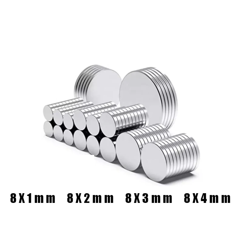 

8x1 8x2 8x3mm Super Strong Round Disc Shape Blocks Rare Earth N35 Neodymium Magnets Fridge Crafts For Acoustic Field Electronics