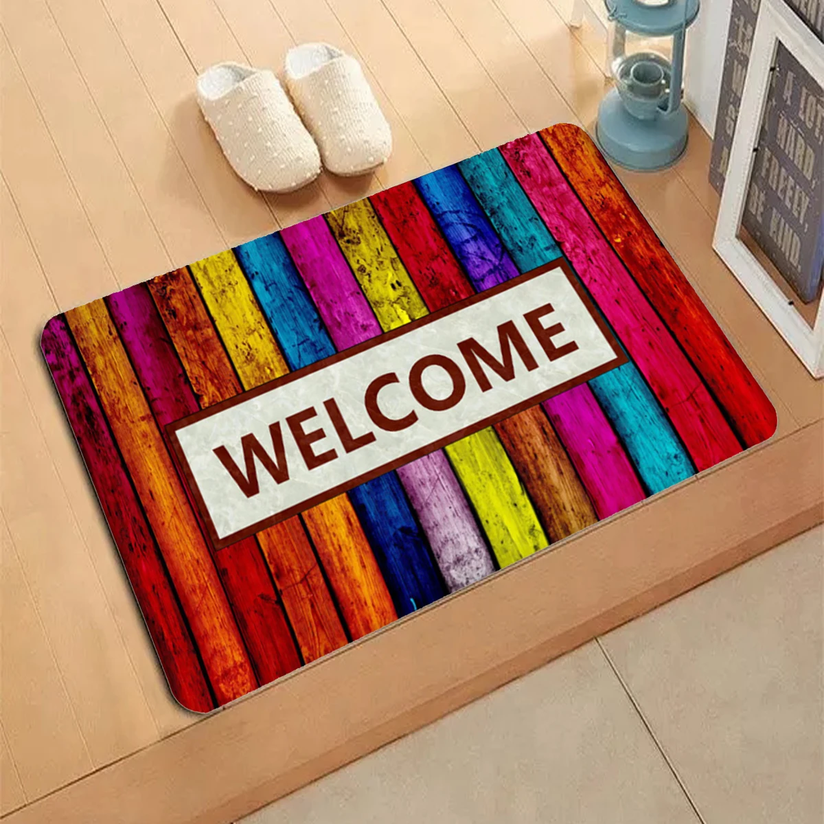 

Welcome Entrance non-Slip Stair Hallway Bathroom Doormats Personalized Decoration