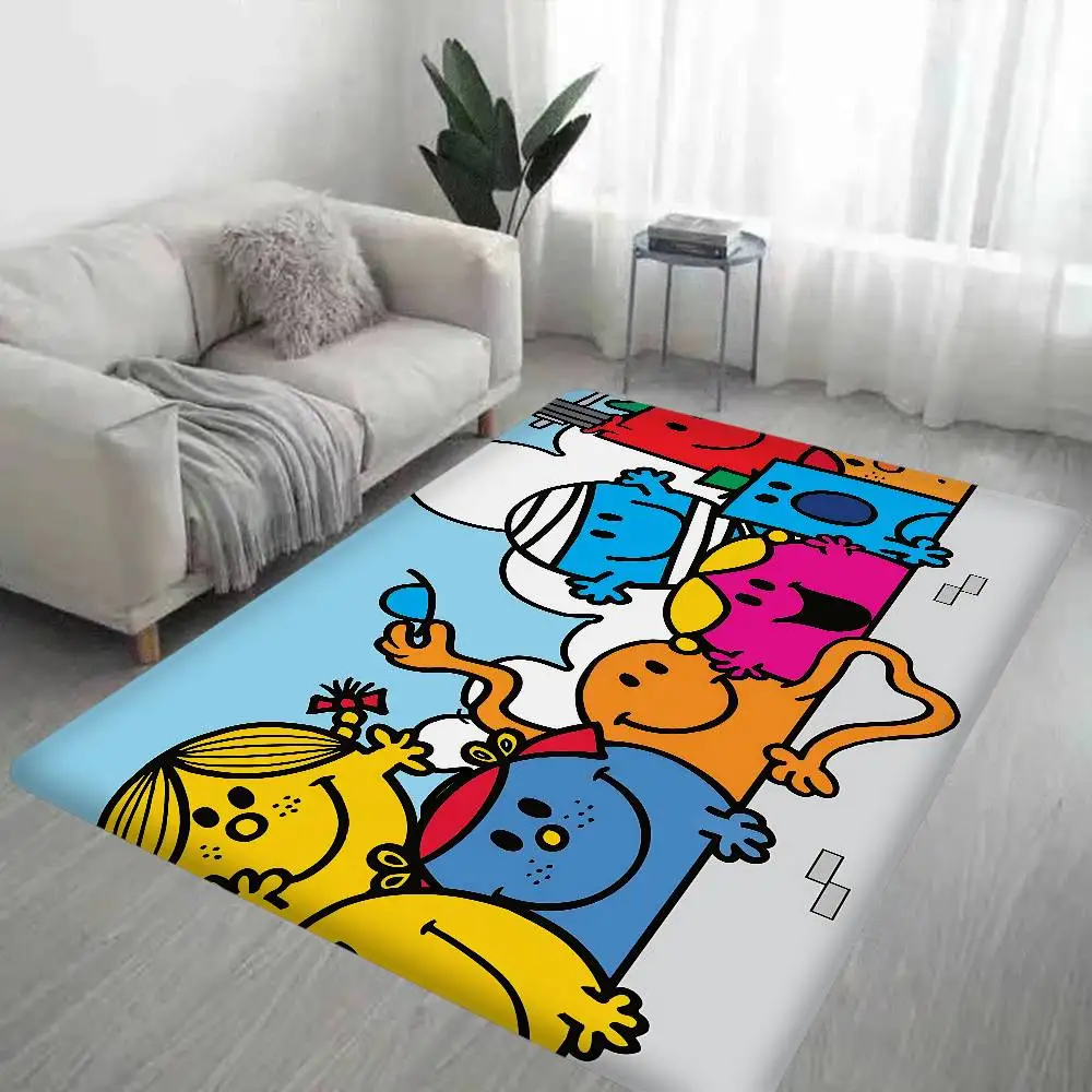 Children M-Mr Men L-Little Miss Entrance Door Mat Nordic Style Bedroom Living Room Doormat Home Balcony Anti-Slip Home Decor