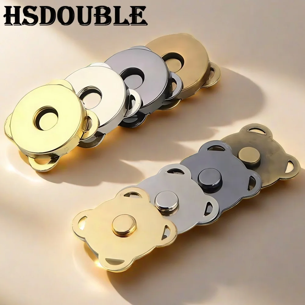 10 Sets Metal Magnetic Snap Fasteners Clasps Buttons for Handbag Purse Wallet Clothes Bag DIY Craft Sewing Accessories