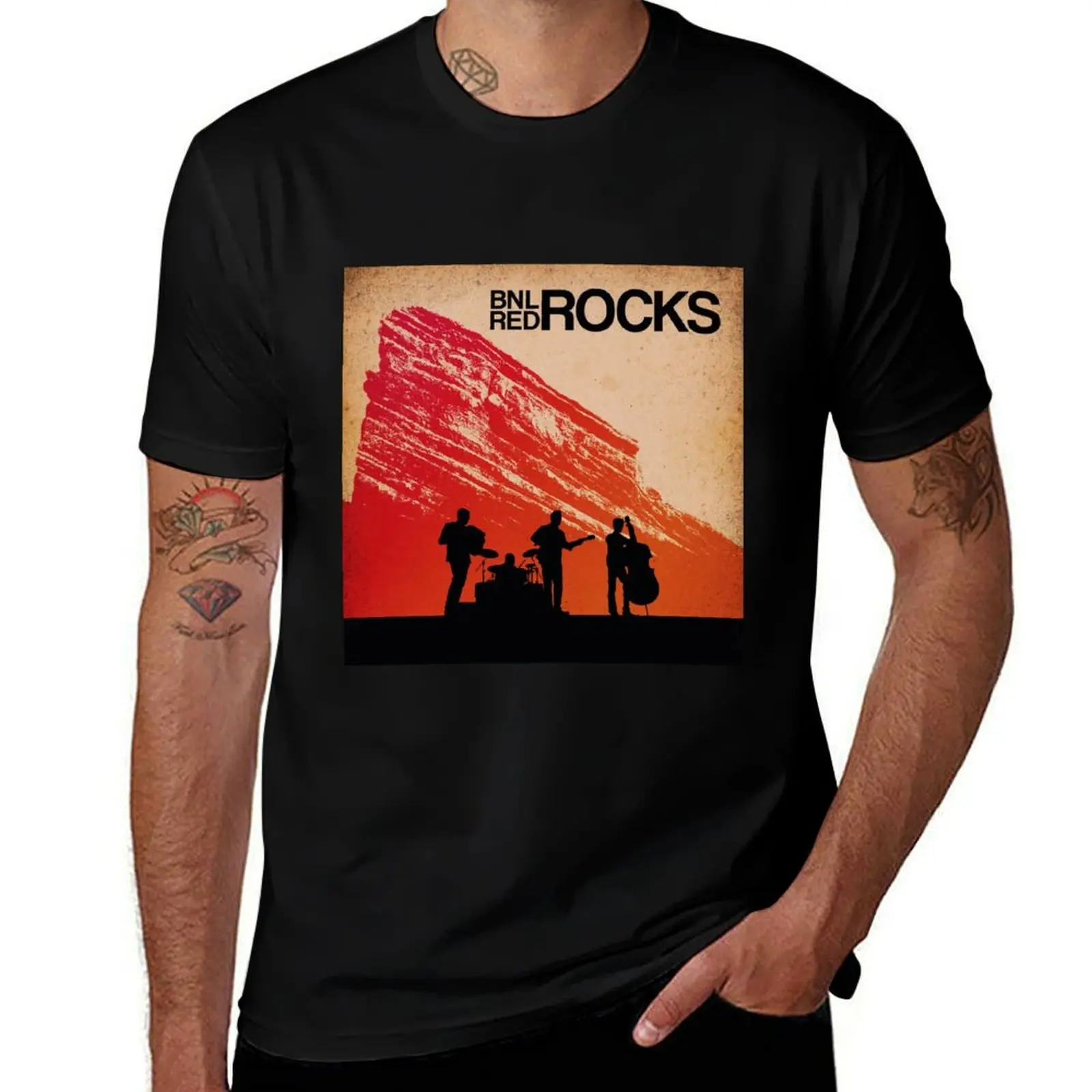 

for shirt Rocks pack cotton high Red t man T-Shirt BNL fit for quality cotton t Rocks man shirts man shirts T-Shirt t slim